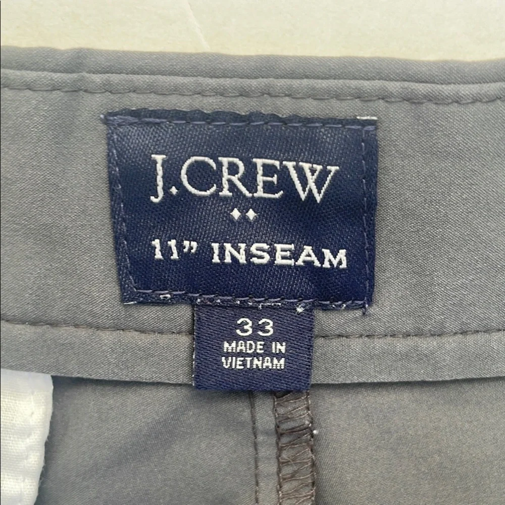 J. Crew Gray 11” Inseam Flat Front Shorts Size 33